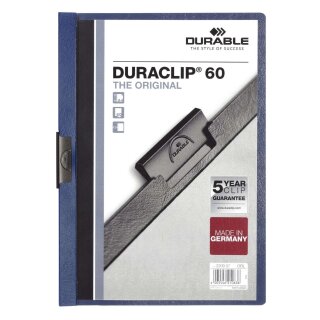Durable Klemm-Mappe DURACLIP® 60, DIN A4, dunkelblau