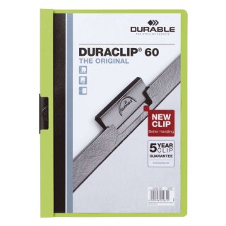 Durable Klemm-Mappe DURACLIP® 60, DIN A4, grün