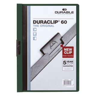 Durable Klemm-Mappe DURACLIP® 60, DIN A4, petrol/dunkelgrün