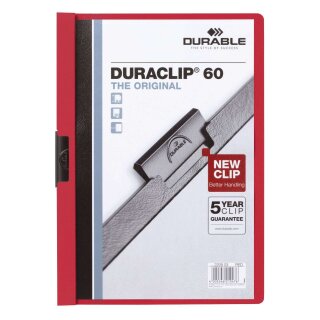 Durable Klemm-Mappe DURACLIP® 60, DIN A4, rot