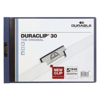 Durable Klemm-Mappe DURACLIP® 30 QUERFORMAT, DIN A4, dunkelblau