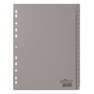 Durable Register - PP, blanko, grau, A4, 20 Blatt