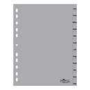 Durable Monatsregister - Jan. - Dez., A4, PP, grau, 12 Blatt