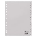 Durable Zahlenregister - PP, 1 - 20, grau, A4, 20 Blatt