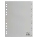 Durable Zahlenregister - PP, 1 - 15, grau, A4, 15 Blatt