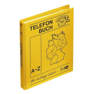 Veloflex® Telefonringbuch - A5, gelb, inkl. Einlagen und 12-teiliges Register A-Z