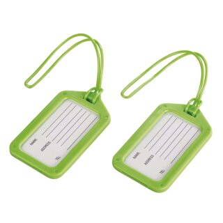 Hama® Reisezubehör - Gepäckanhänger 2er-Set, grün