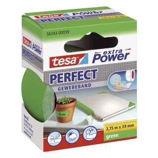 Tesa® Gewebeklebeband extra Power Gewebeband, 2,75 m x 38 mm, grün