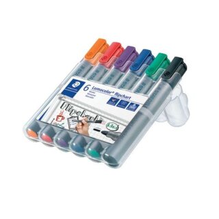 Staedtler® Flipchart-Marker Lumocolor® 356, nachfüllbar, 2 mm, STAEDTLER Box mit 6 Farben