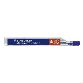 Staedtler® Feinmine Mars® micro carbon 250 - 0,5 mm, 2B, schwarz, 12 Minen