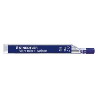 Staedtler® Feinmine Mars® micro carbon 250 - 0,7 mm, 2H, schwarz, 12 Minen