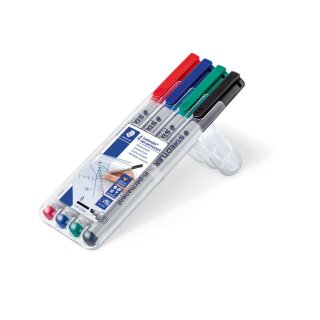 Staedtler® Feinschreiber Universalstift Lumocolor non-permanent, B, STAEDTLER Box mit 4 Farben