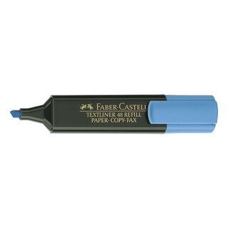 Faber-Castell Textmarker 48 REFILL nachfüllbar, blau, Einzelstift