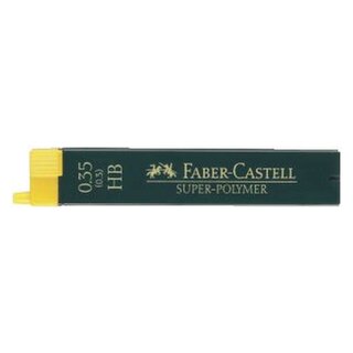 Faber-Castell Feinmine SUPER-POLYMER, 0,3/0,35 mm, HB, tiefschwarz, 12 Minen