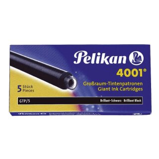 Pelikan Tintenpatrone 4001® GTP/5 - brillant-schwarz, 5 Patronen
