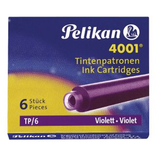Pelikan Tintenpatrone 4001® TP/6 - violett, Schachtel mit 6 Patronen