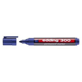 Edding 300 Permanentmarker - nachfüllbar, 1,5 - 3 mm, blau