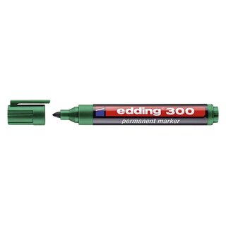 Edding 300 Permanentmarker - nachfüllbar, 1,5 - 3 mm, grün