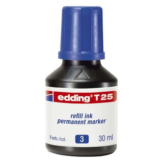 Edding T 25 Nachfülltusche für Permanentmarker, 30 ml, blau