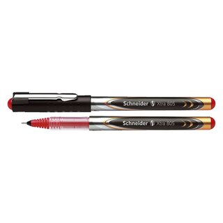 Schneider Tintenroller XTRA 805, mit Röhrchenspitze aus Edelstahl, 0,5 mm, rot