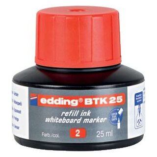 Edding BTK 25 Nachfülltusche - für Boardmarker, 25 ml, rot