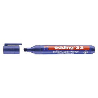 Edding 33 Brilliant paper marker - nachfüllbar, 1 - 5 mm, blau