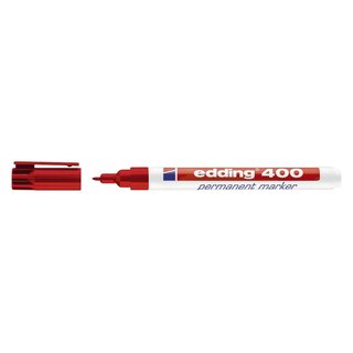 Edding 400 Permanentmarker - nachfüllbar, 1 mm, rot