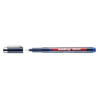 Edding 1800 Faserzeichner profipen - 0,25 mm, blau