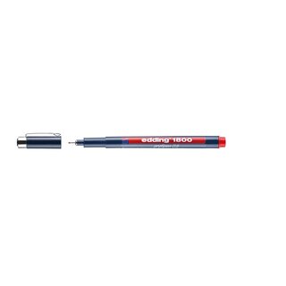 Edding 1800 Faserzeichner profipen - 0,5 mm, rot