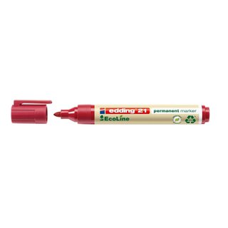 Edding 21 Permanentmarker EcoLine - nachfüllbar, 1,5 - 3 mm, rot