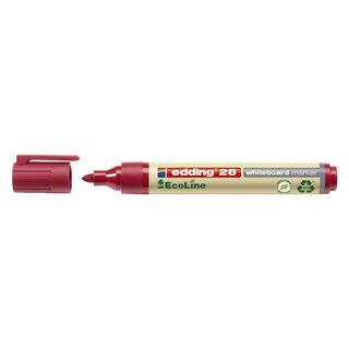 Edding 28 Boardmarker EcoLine - nachfüllbar, 1,5 - 3 mm, rot