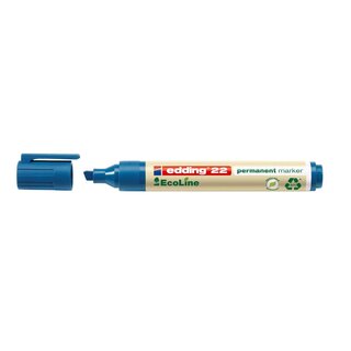 Edding 22 Permanentmarker EcoLine - nachfüllbar, 1 - 5 mm, blau