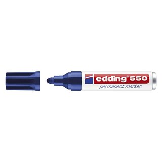Edding 550 Permanentmarker - nachfüllbar, 3 - 4 mm, blau