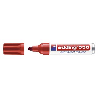 Edding 550 Permanentmarker - nachfüllbar, 3 - 4 mm, rot