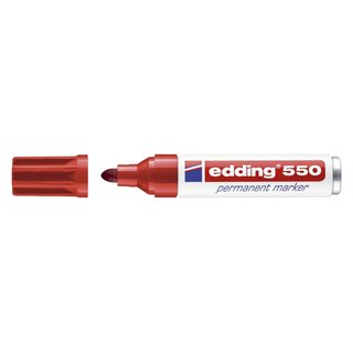 Edding 550 Permanentmarker - nachfüllbar, 3 - 4 mm, rot