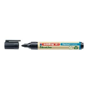 Edding 31 Flipchartmarker EcoLine - nachfüllbar, 1,5 - 3 mm, schwarz