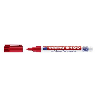 Edding 8400 CD-Marker - permanent, ca. 0,5 - 1 mm, rot