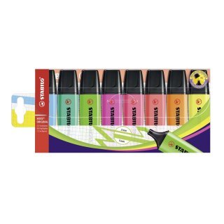 Stabilo® Textmarker BOSS® ORIGINAL - Etui, 8 Farben