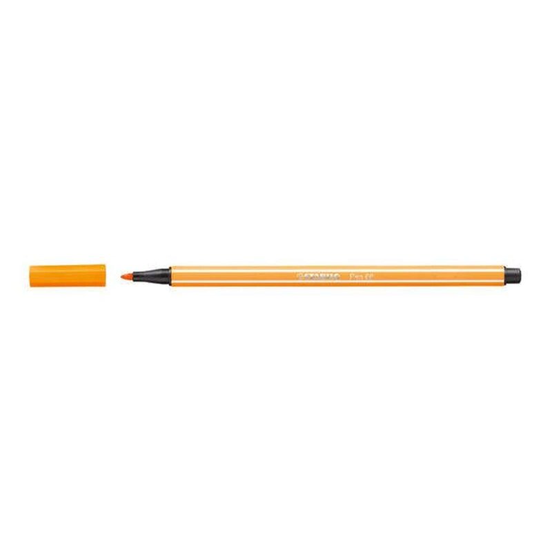 STABILO Pen 68 Fasermaler – 1,0 Mm Strich, Neonorange, Wasserbasierte Tinte, 3er Pack