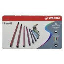 Stabilo® Fasermaler Pen 68 - Metalletui, 10 Farben
