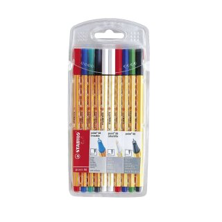 Stabilo® Fineliner und Löscher point 88® Kombi-Etui, mit 10 Stiften