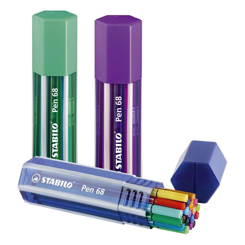STABILO Fasermaler Pen 68 | 10 Farben Im Etui, Ideal Zum Malen & Markieren