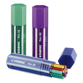 Stabilo® Fasermaler Pen 68 - Box, 20 Farben