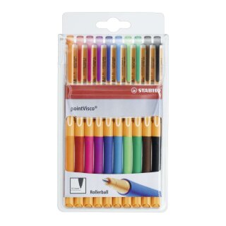 Stabilo® Tintenroller pointVisco® Etui mit 10 Stiften