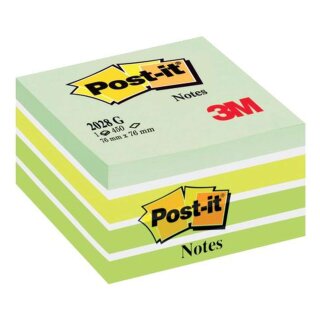 Post-it® Haftnotiz-Würfel - 76 x 76 mm, pastellgrün