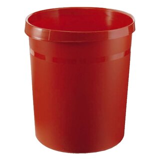 HAN Papierkorb GRIP, 18 Liter, rund, 2 Griffmulden, extra stabil, rot