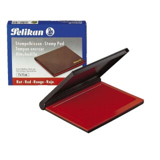 Pelikan® Stempelkissen 3E  Kunststoff-Gehäuse, getränkt, 70 x 50 mm, rot