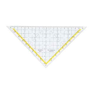 Aristo Zeichendreieck TZ-Dreieck®, Plexiglas® ohne Griff, 225 mm, glasklar