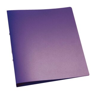 Q-Connect Ringbuch transparent - A4, 2-Ring, Ring-Ø 25 mm, violett-transparent