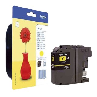 Brother® Inkjet-Druckpatronen yellow, 300 Seiten, LC121Y